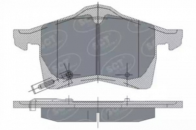 SCT GERMANY sp243pr -  Комплект тормозных колодок, дисковый тормоз